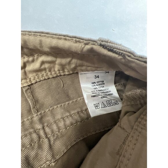 2 Pairs Lee & Unionbay Mens Cargo Shorts Size 34 Tan & Khaki - Picture 9 of 11